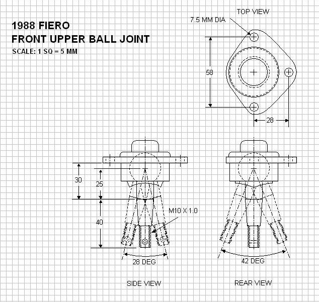 1988 Front Upper Ball Joint Taper Pennock's Fiero Forum